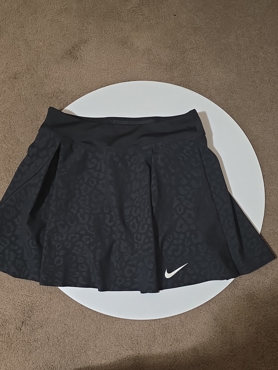 Nike Dresses & Skirts - Nike Black Skater Skirt with Subtle Leopard Jacquard